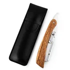 Прямая бритва QSHAVE, ручная работа, деревянная ручка, Классическая безопасная прямая бритва, подходит для цельного двойного лезвия