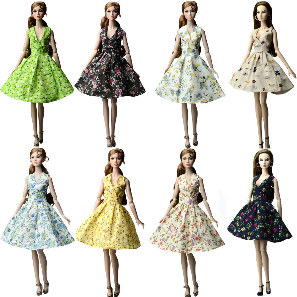 

NK Newest Doll Dress Fashion Super Model Coat Modern Outfit Daily Wear Skirt For Barbie Doll Accessories Gift Baby Toys JJ