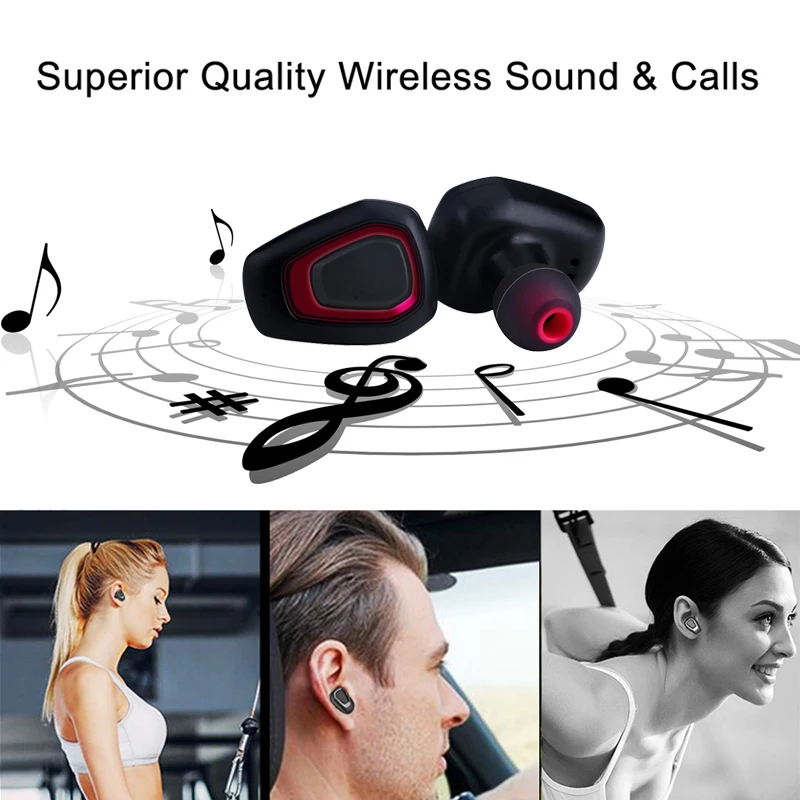 XGODY TWS беспроводные наушники Bluetooth стерео сенсорное управление Hifi Handfree спортивные