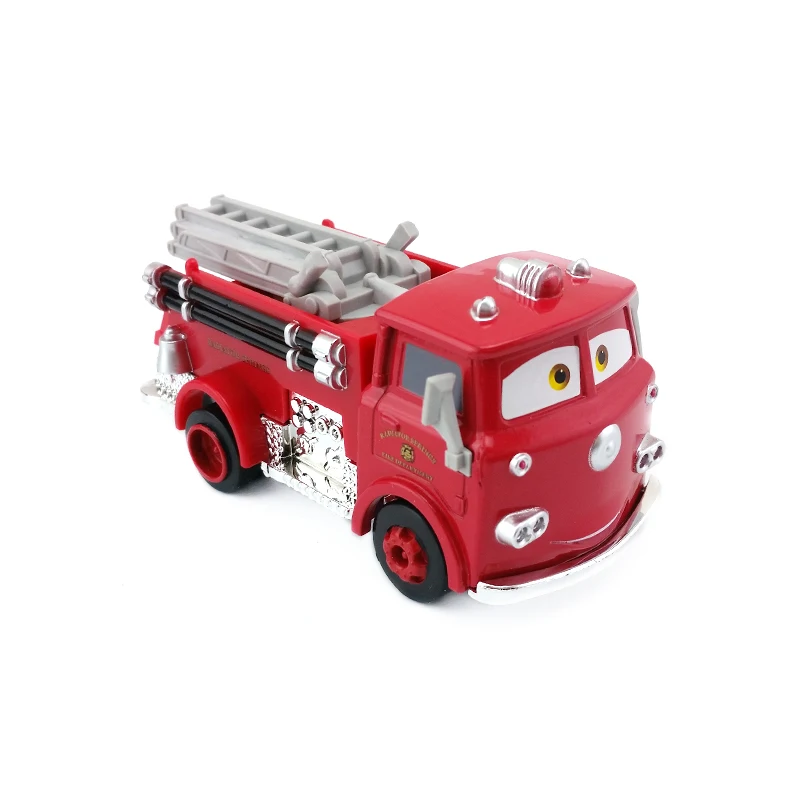 Disney Pixar Cars 2 Red Firetruck 1:55 металл литье под давлением развивающие игрушки модель