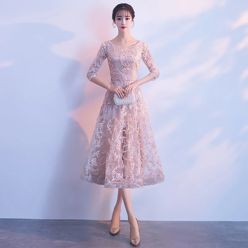 style 6 Банкетное вечернее платье для женщин Новое Элегантное достойное длинное темпераментное женское тонкое платье подружки невесты Vestidos Размер s-xxl - Цвет: style 6
