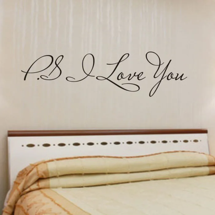 Современный Алфавит фраза настенные наклейки I Love You съемные художественные Виниловые фрески самоклеющиеся домашние украшения для комнаты наклейки на стену G520