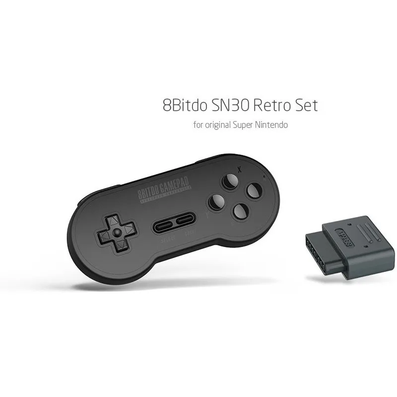Черный 8bitdo Беспроводной Bluetooth SN30 ретро набор для nintendo SNES SF-C - Цвет: Черный