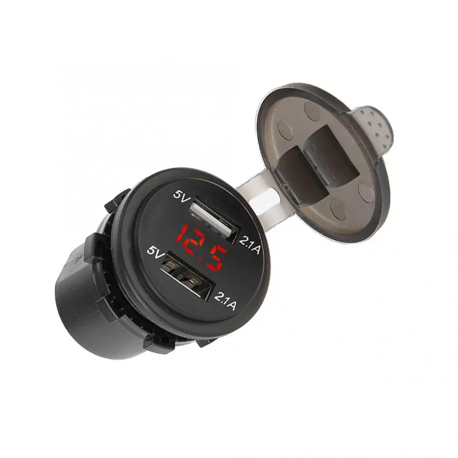 Прикуриватель для мотоцикла и автомобиля с двойным USB зарядным устройством