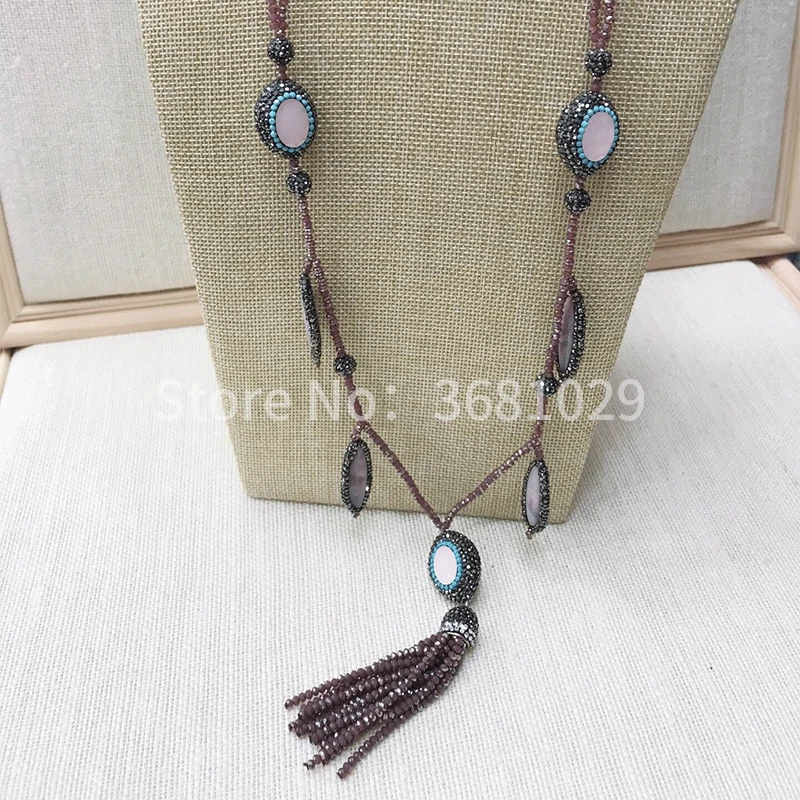 European and American new style restoring ancient ways contracted crystal necklace atmosphere decorates article