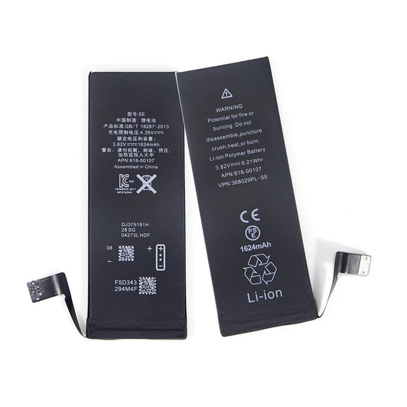 

5 Pcs/lot 10 Pcs YAPY mobile phone battery for iphone se real capacity 1624mAh replacement battery + free tools stickers