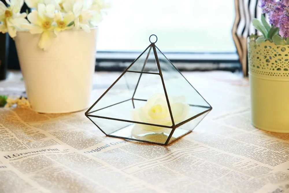 Домашние декоративные поделки Искусство Цветочный Горшок Кашпо Металл Стекло