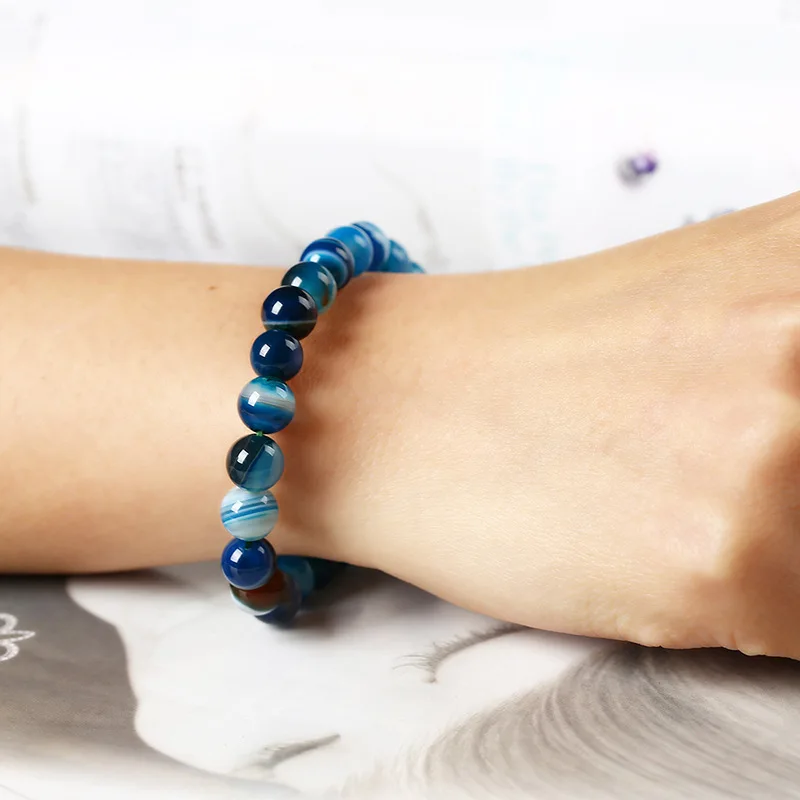 Браслеты женские и мужские из натурального камня растягивающиеся буддийские