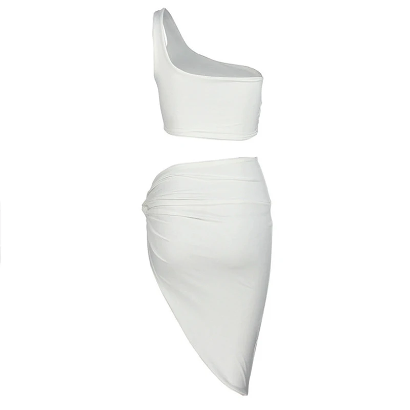 Женский комплект из двух предметов соблазнительная однотонная Клубная одежда