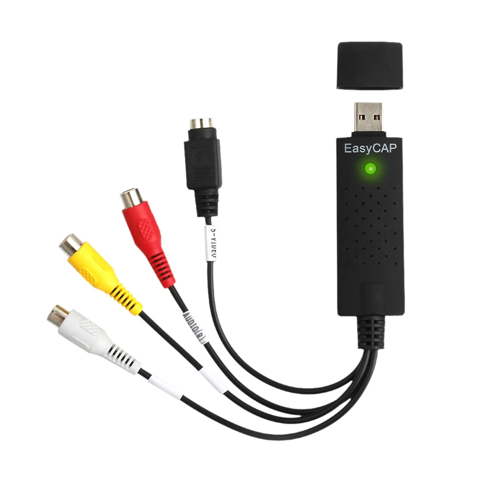 USB2.0 конвертер VHS в DVD захвата видео аудио захвата карты адаптер Scart Rca кабель для Win10