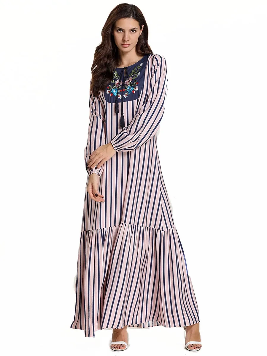 Длинное марокканское платье Kaftan Sukienka мусульманское макси хиджаб кафтан абайя