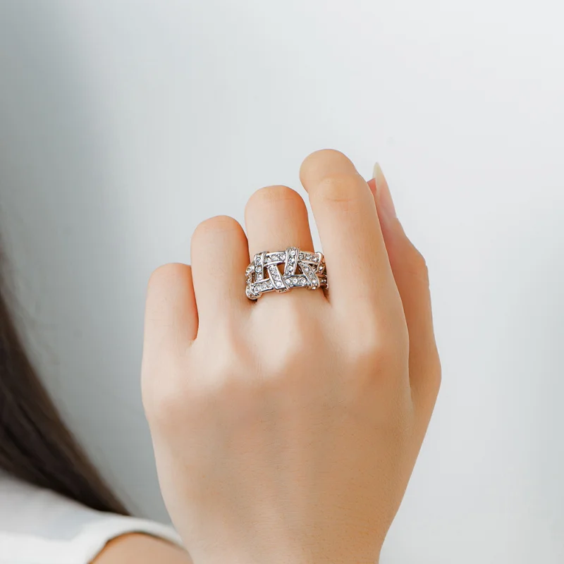 

Ring For Women White Cubic Zirconia Fashion Jewellery Silver Color Anniversary Ring Size 7 8 9 R2140