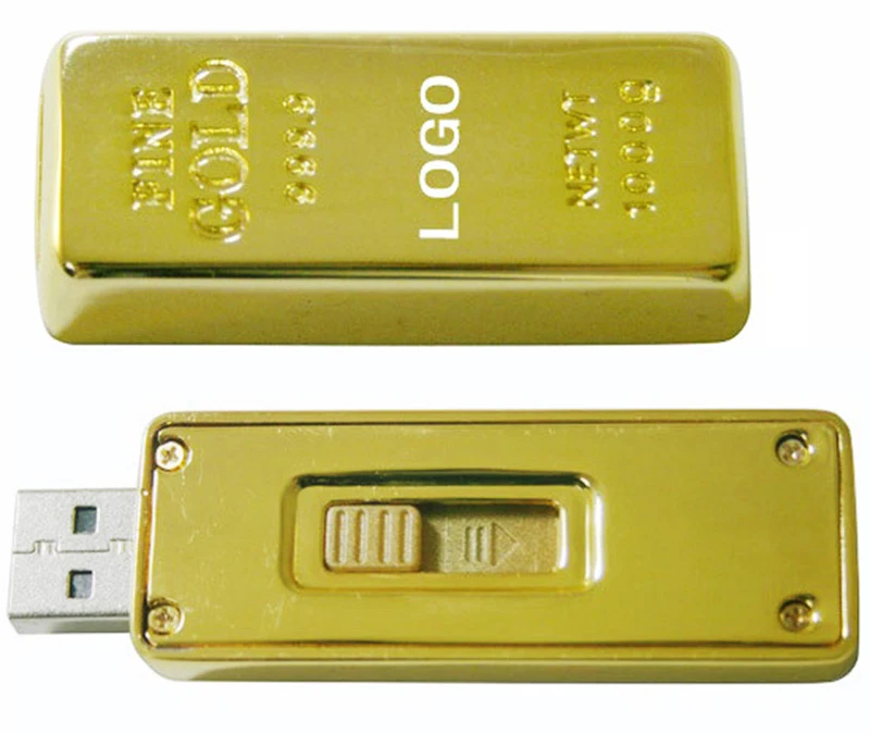 Мода Bullion gold bar Флешка 128 ГБ USB флэш-накопитель 64 ГБ 32 ГБ 16 ГБ 8 ГБ флеш-накопитель Memoria USB флэш-диск карта памяти приводы