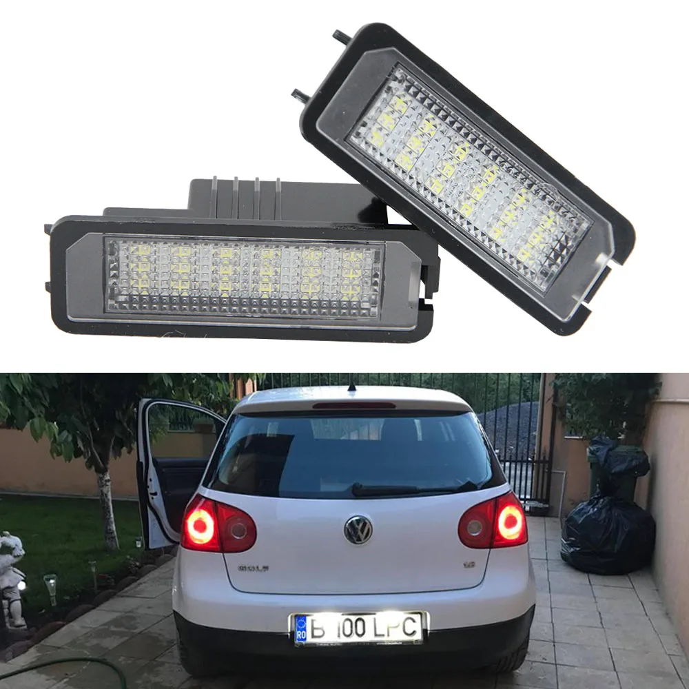 2X24SMD ошибок светодиодный комплект для VW Amarok Eos Golf 6 7 New Beetle Polo Passat CC номерной знак