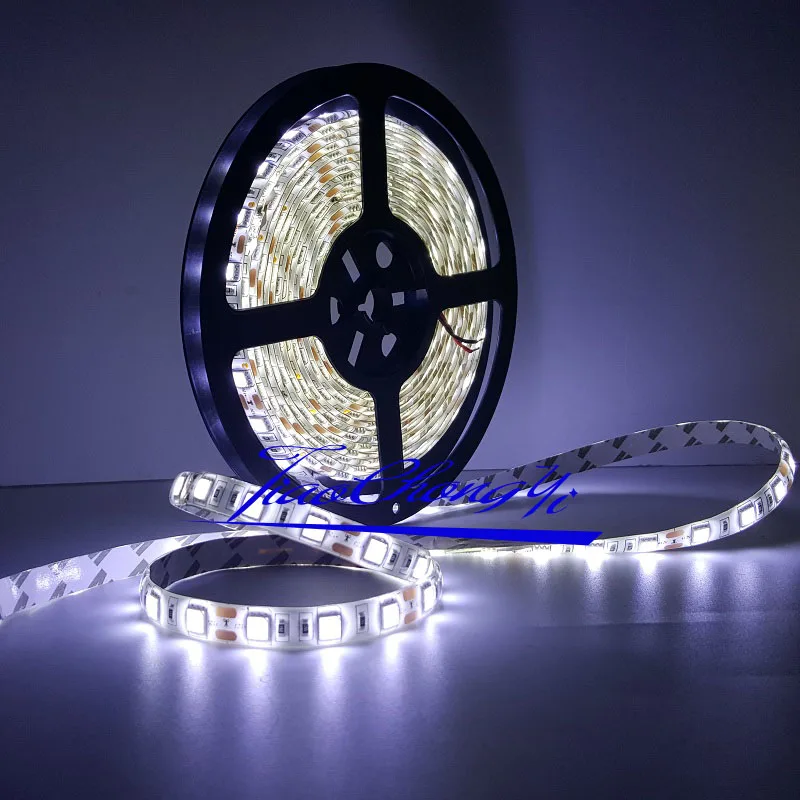 5-100 м холодный белый 12 В постоянного тока 5050 SMD 300 Светодиодная лента гибкая 60