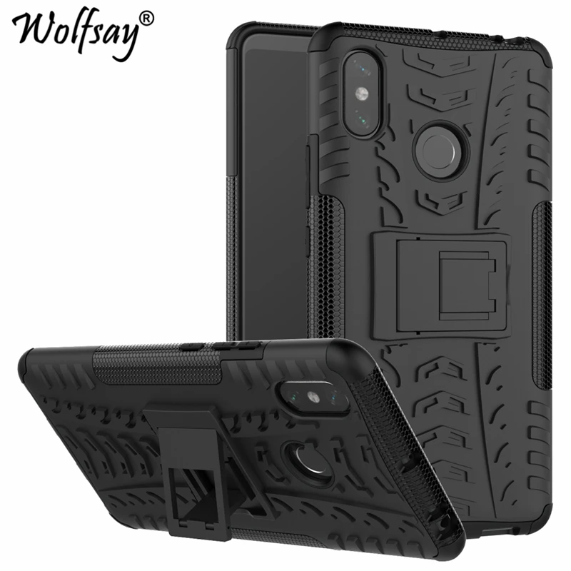 

Wolfsay Case for Xiaomi Mi Max 3 Cover Soft Rubber & Hard PC Case For Xiaomi Mi Max 3 Case Phone Stand Holder Mi Max 3 Pro funda