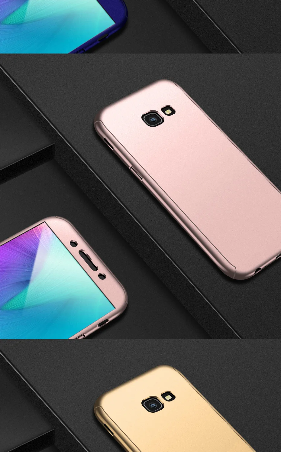 360 полный защитный чехол для телефона для samsung Galaxy A3 A5 A7 J7 J5 A6 A8 плюс чехол для samsung A5 A7 A3 чехол Крышка
