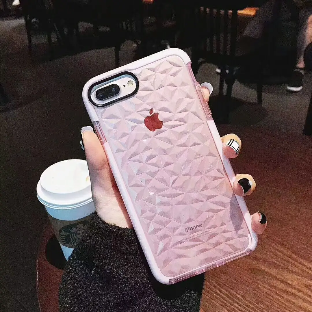 Для IPhone X XS MAX XR 3D два Цвета Алмазный чехол для телефона 7 8 6 6s плюс S8 S9 светлые