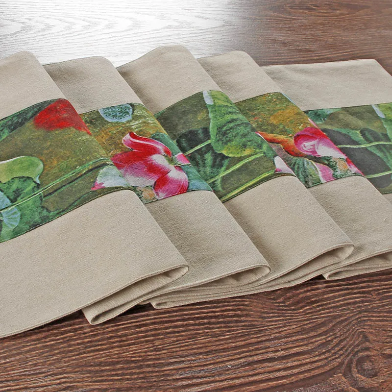 Китайский Настольная дорожка ткань хлопок льняная салфетка Свадебные Длинные