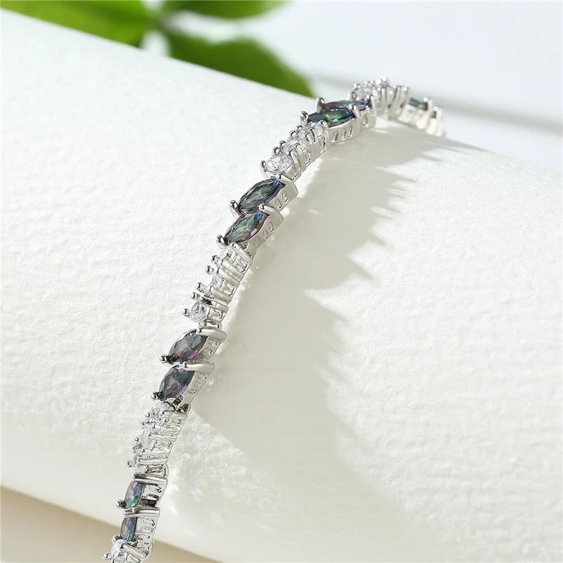 CARSINEL 2017 модные милые/романтичные серебряные и красочные браслеты блестящий