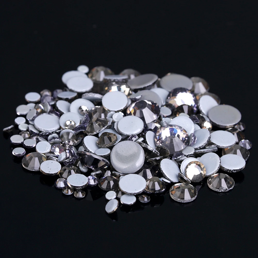 Черный бриллиант Цвет исправление страз стразы Flatback клей подложка железа на
