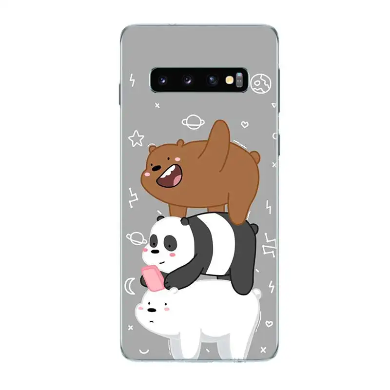 Three little bears Soft TPU Bumper Case For Samsung A90 A80 A70 A60 A50 A50S A40 A30 A30S A20E A10E A10s S10Plus M40 M30 Cover |