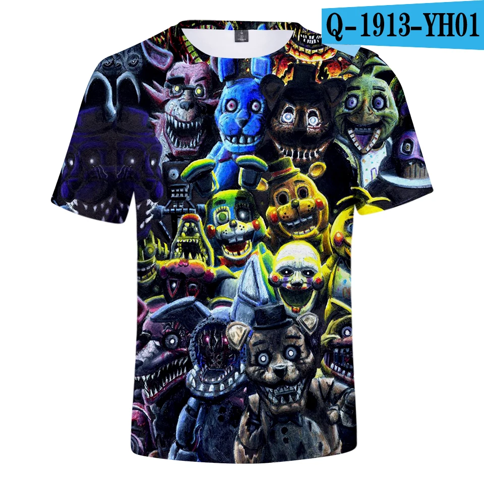 Небесно-голубой Frdun Tommee Five Nights at Freddy 3D футболка Мужская/Женская летняя футболка забавные крутые футболки мужские/женские модные сексуальные футболки 4XL - Цвет: Небесно-голубой