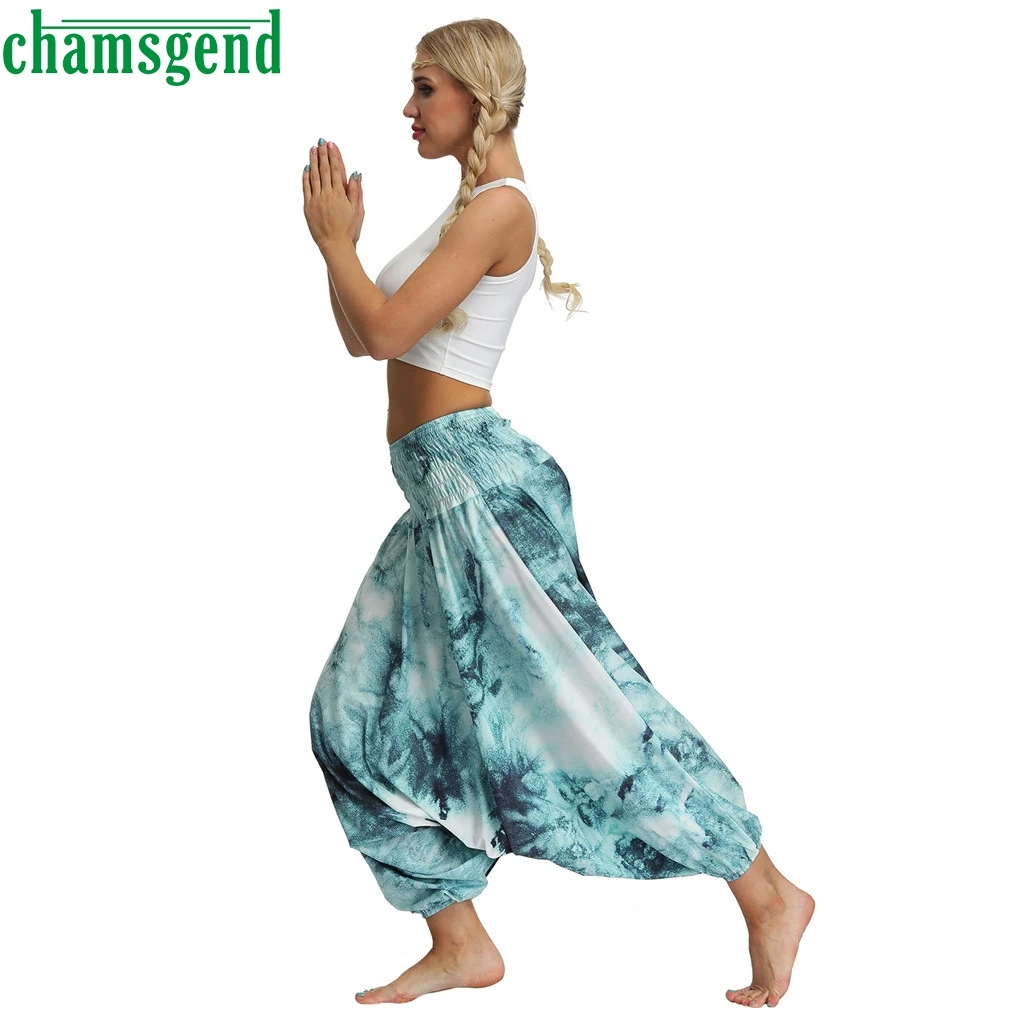 CHAMSGEND, спортивные штаны для йоги, свободные штаны для йоги, мешковатые, бохо, Аладдин, комбинезон, брюки, карандаш, спорт, бег, фитнес, тренажерный зал, леггинсы 09