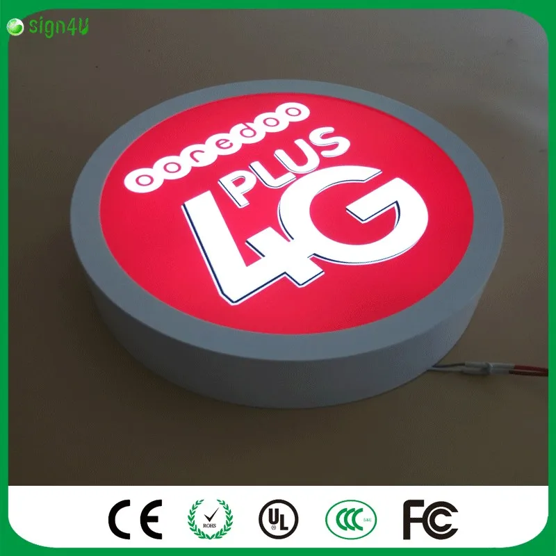 Пользовательские светодиодная вывеска поле нержавеющей стали знак лайт бокс|led