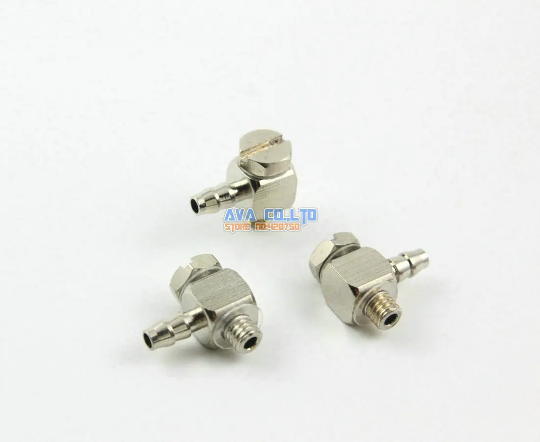 

25 Pieces Elbow 2.5mm Air Pneumatic Hose to M3 Male Mini Barb Fitting / Brass
