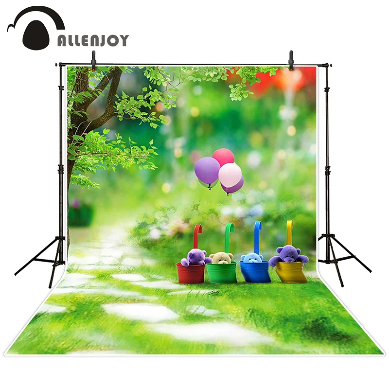 Allenjoy фотографический фон игрушки пушистые трава дети фонов принцесса живописные