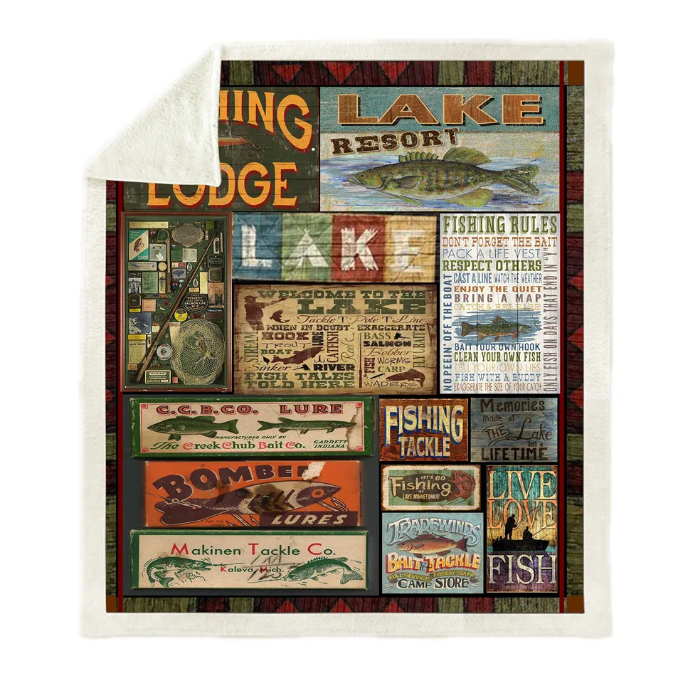 

SOFTBATFY Fish Sea Kids Adult Fleece Throw Blanket Sofa Bedding Blankets Drop Ship