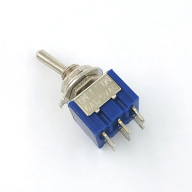 5 шт./лот миниатюрный рычажный переключатель DPDT 6A 125V AC / 3A 250V Миниатюрный 6