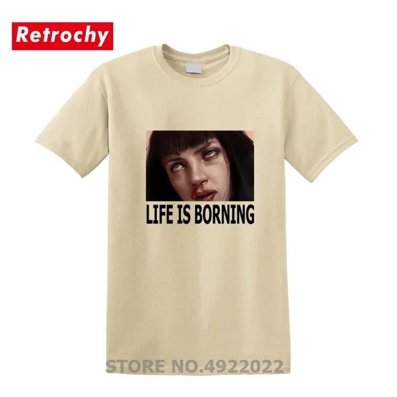 Модная футболка из целлюлозы Мужская хлопка с принтом Life is borning в виде героев