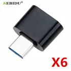 KEBIDU 6 шт. USB 3,0 Type-C OTG Кабель-адаптер Type C USB-C OTG конвертер USB мама в Type C папа конвертер для телефонов Android