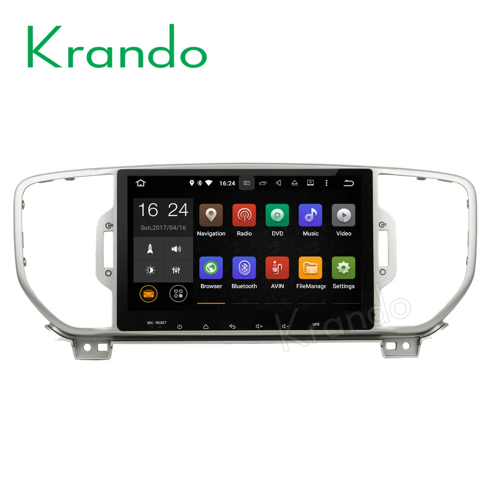 Krando 10 1 &quotAndroid 7 Автомобильная Мультимедийная система с сенсорным радио для Kia