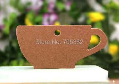 

6.3 *3cm(With cord ) Kawaii cup price kraft tag Bookmarks Paper sewing garment tags Bookmark (aa-620)