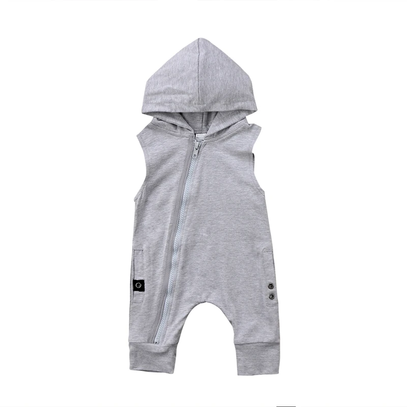 Детский хлопковый комбинезон на молнии без рукавов пуговицах|baby clothes|baby clothes