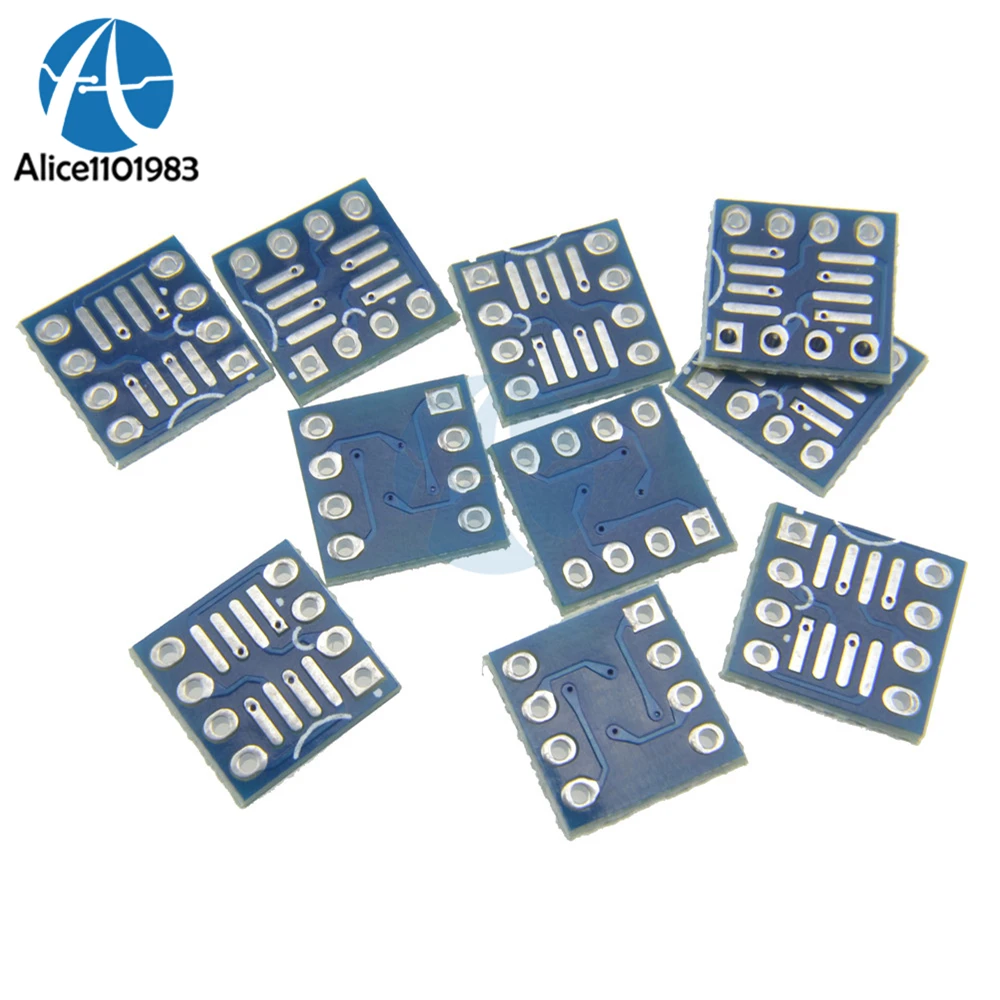 10 шт. SOP8 SO8 SOIC8 К DIP8 Interposer плата адаптер для печатной платы пластина Модуль Шаг ширина 7,62 мм шаг 2,54 мм DIY