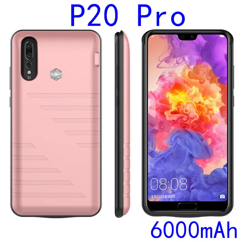 P20Pro-Pink Ударопрочный чехол-батарея P20 для huawei Nova 3e P20 Lite, запасное зарядное устройство, чехол s для huawei P20 Pro, чехол для зарядки - Цвет: P20Pro-Pink
