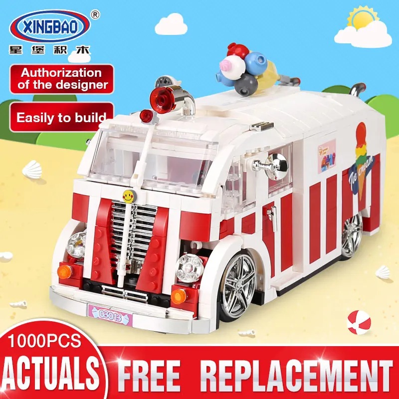 1000 шт. Xingbao 08004 Creator Technic Car Series набор для мороженого строительные блоки игрушки