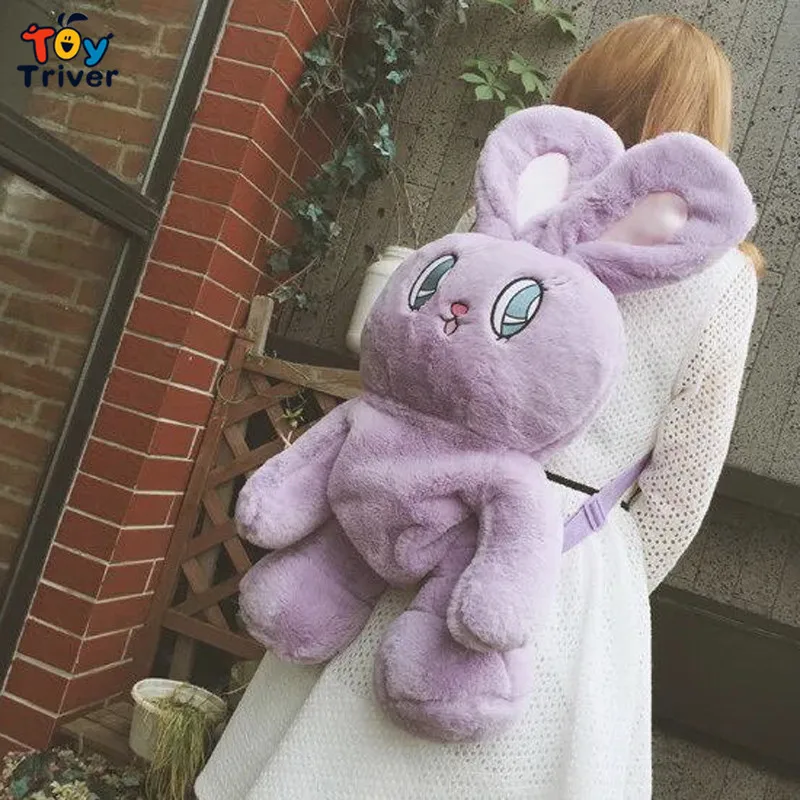 Плюшевая игрушка кролик 75 см кукла мультяшное животное рюкзак детская девушка