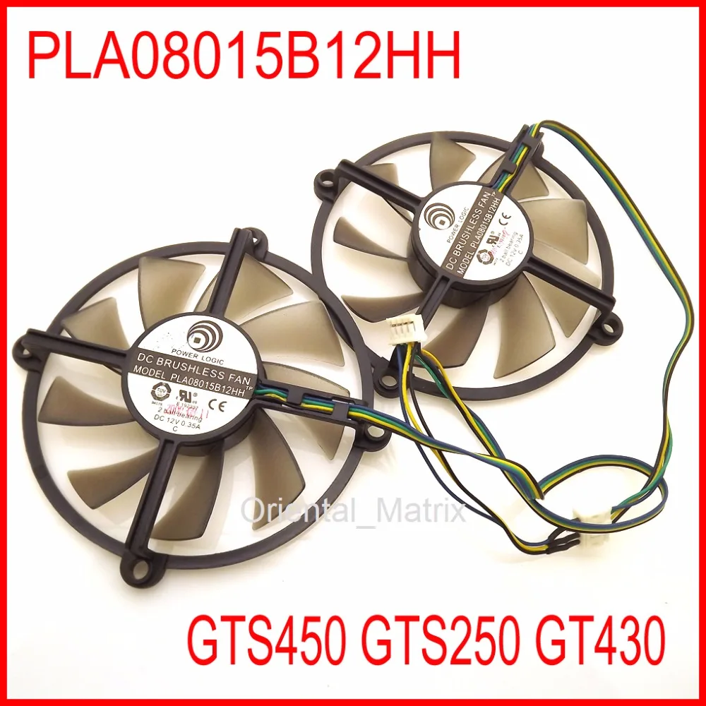 2 шт./лот PLA08015B12HH DC бесщеточный вентилятор 12 В 0.35A 85 мм GTS450 GTS250 GT430 Вентилятор