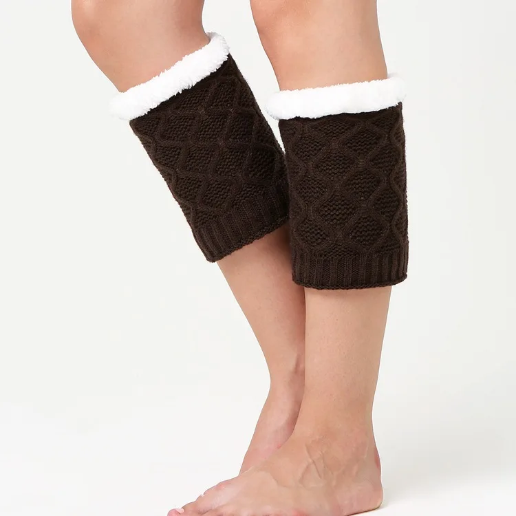 Женские зимние гетры для девочек пуховые манжеты носки ботинок вязаные короткие
