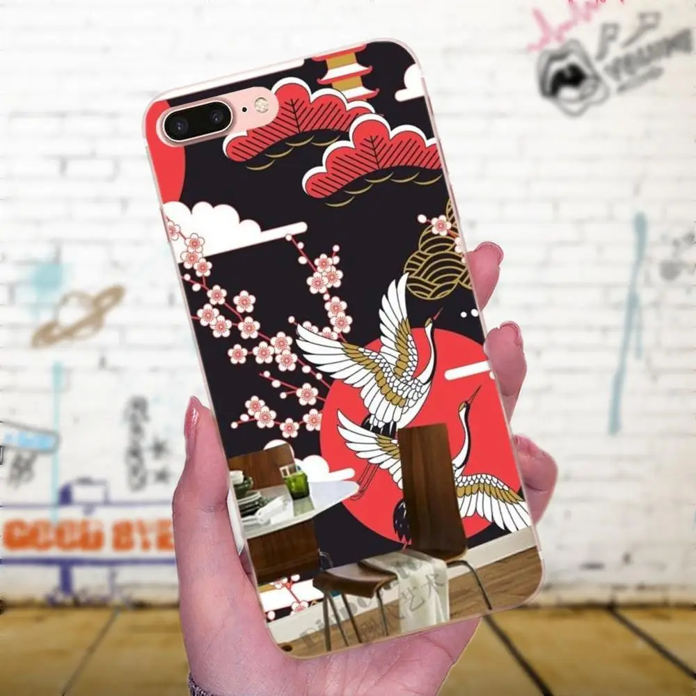 Японский кран Новинка Fundas Мягкий ТПУ сотовый телефон для Galaxy J1 J2 J3 J330 J4 J5 J6 J7 J730 J8