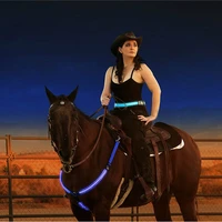 horse breastplate dual led horse harness nylon night visible horse riding equipment racing equitation cheval belt