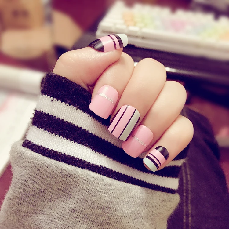 24 шт. товары для дизайна ногтей модный порошок зеленый чистый и свежий поддельные