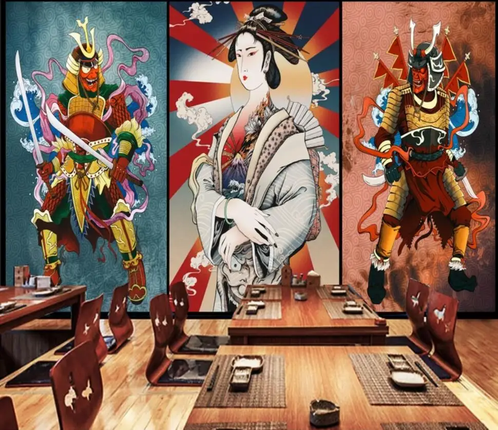 Японская картина ukiyo-e prajna самурайская столовая рабочая одежда фон настенные