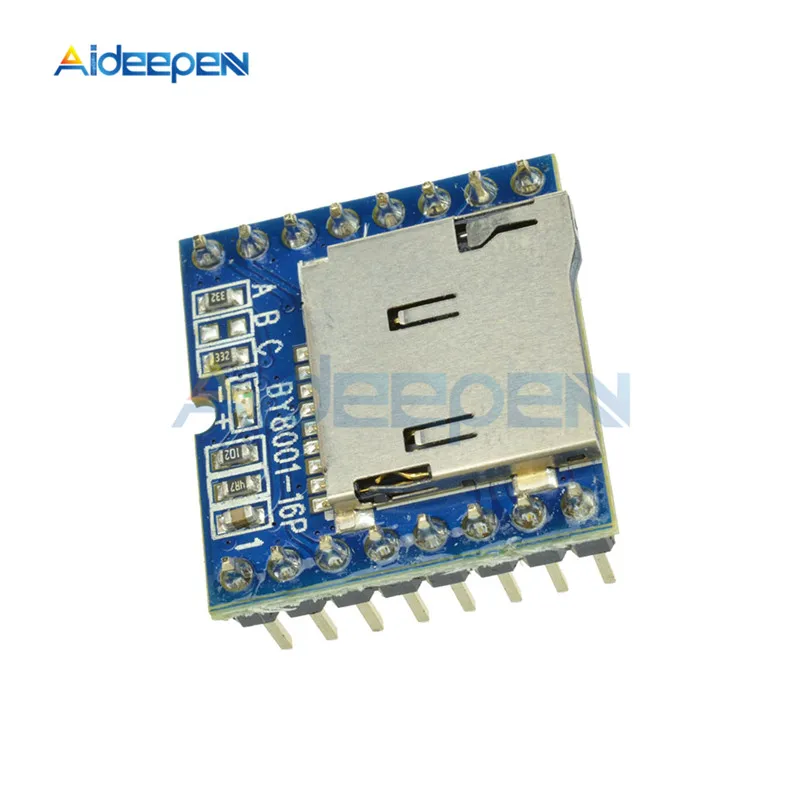 BY8001-16P мини mp3-плеер модуль TF Micro SD u-диск IY Kit Электронная Печатная плата MP3 плеер
