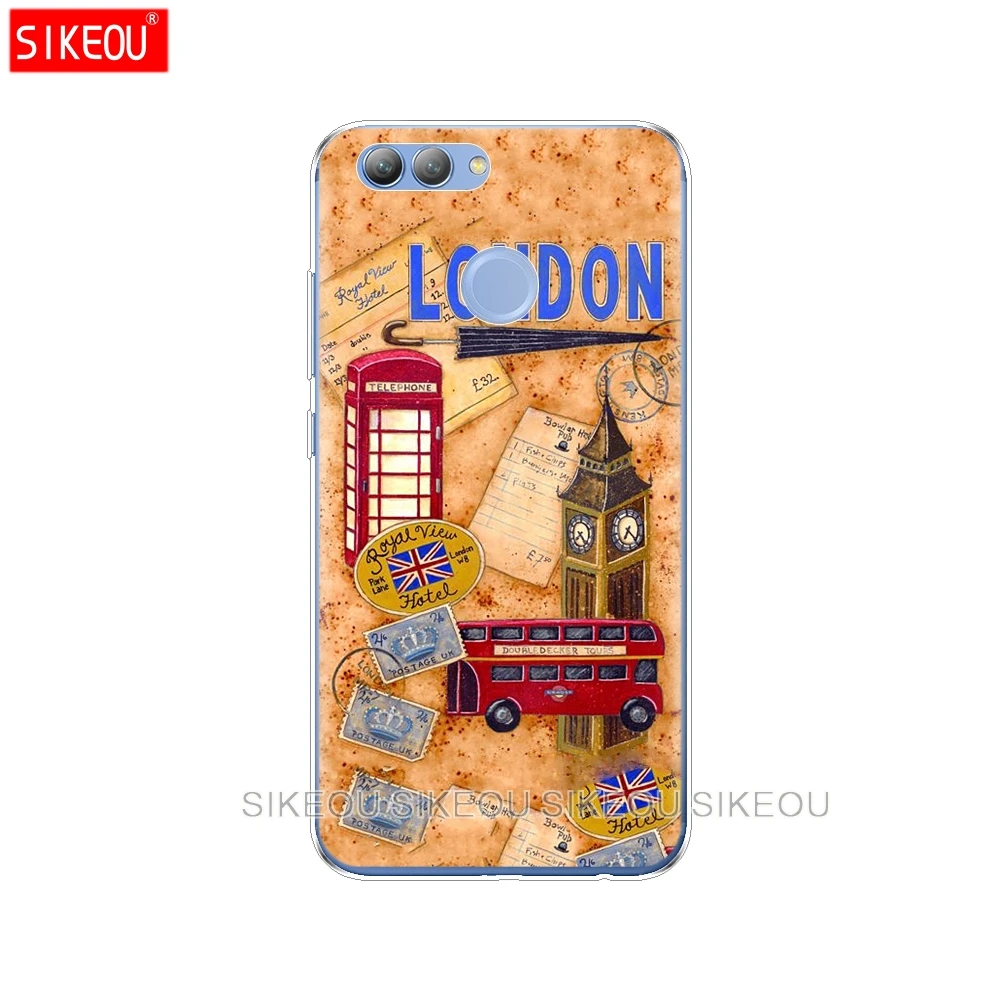 Силиконовый чехол для телефона Huawei Honor 7A PRO 7C Y5 Y6 Y7 Y9 2017 2018 Prime big ben Bus | Мобильные